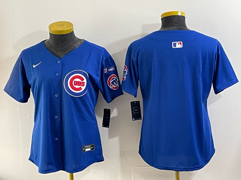 Youth Chicago Cubs blank blue 2025 Nike MLB jersey 001